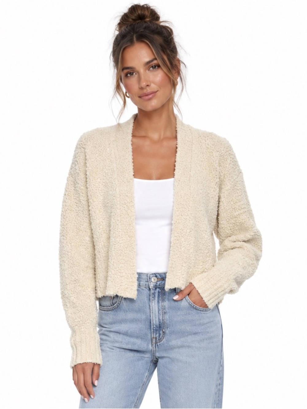 Skims Teddy Open Front Cardigan